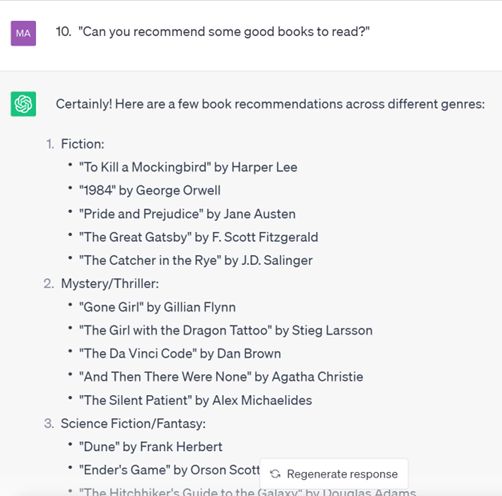 Top 10 ChatGPT prompts